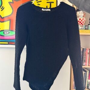 Women's Asymmetric Black Sweater